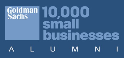 Goldman Sachs 10,000 small business Alumni logo.