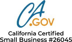 California Certified Small Business logo.